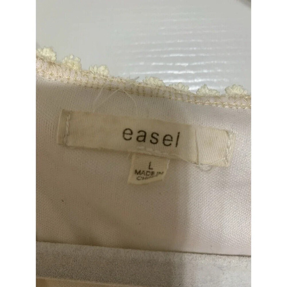 Easel Ivory / Cream Lace & Crochet Cottage Core Fairy Core Whimsical Dress L - Picture 6 of 11